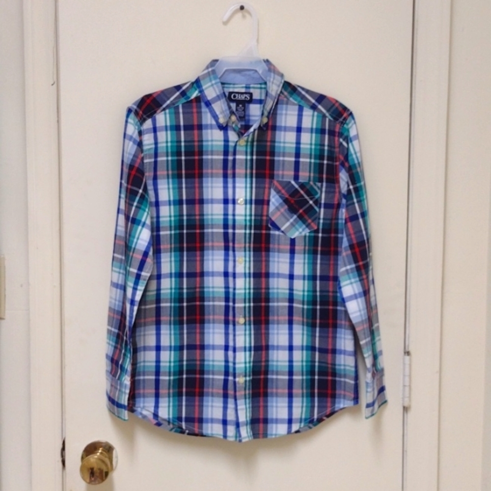 Like New Chaps Long Sleeve Button Up Collar Shirt